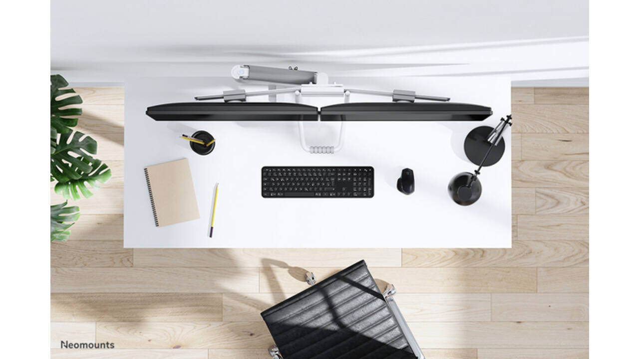 Monitorarm Neomounts NEXT Core dual 17-32" wit