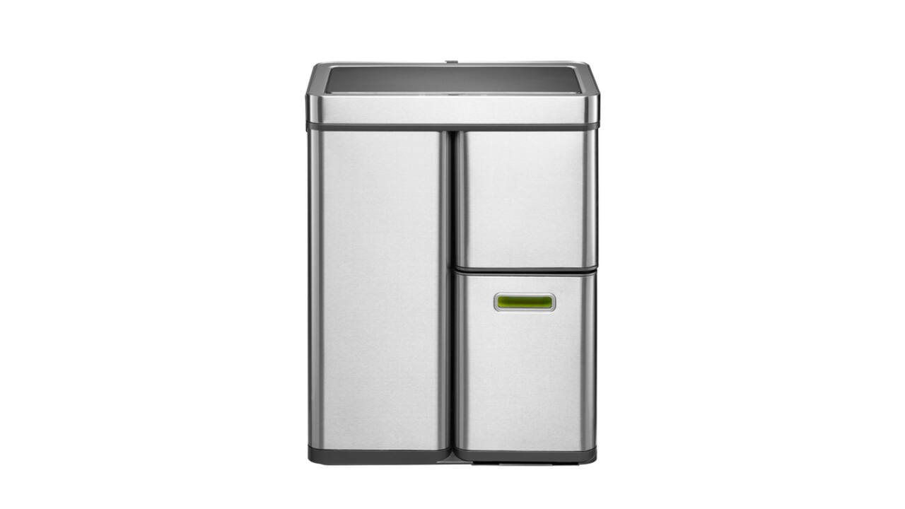 Afvalbak EKO Mirage Plus sensor 30liter en 2x15liter RVS