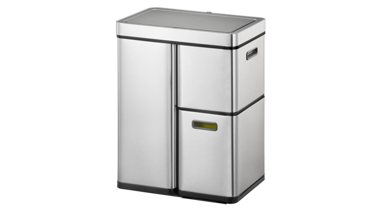 Afvalbak EKO Mirage Plus sensor 30liter en 2x15liter RVS