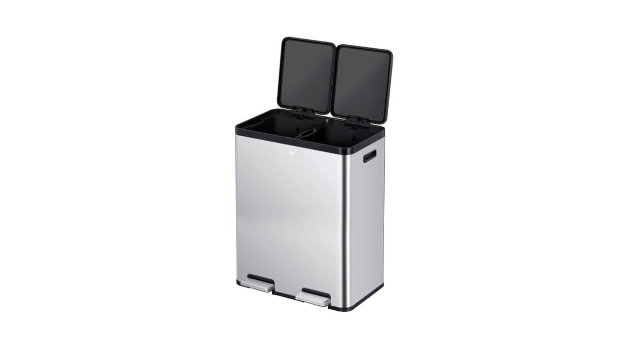 Pedaalemmer EKO Essential Recycler 2x30 liter rvs
