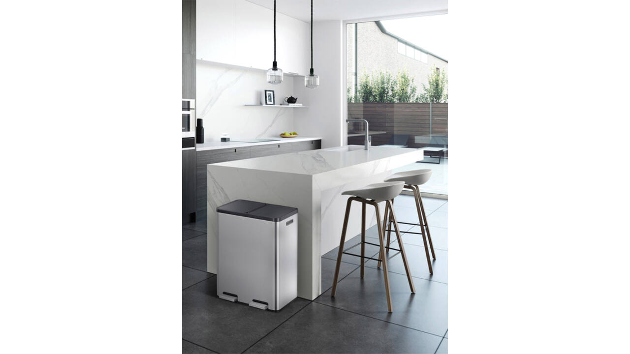 Pedaalemmer EKO Essential Recycler 2x30 liter rvs