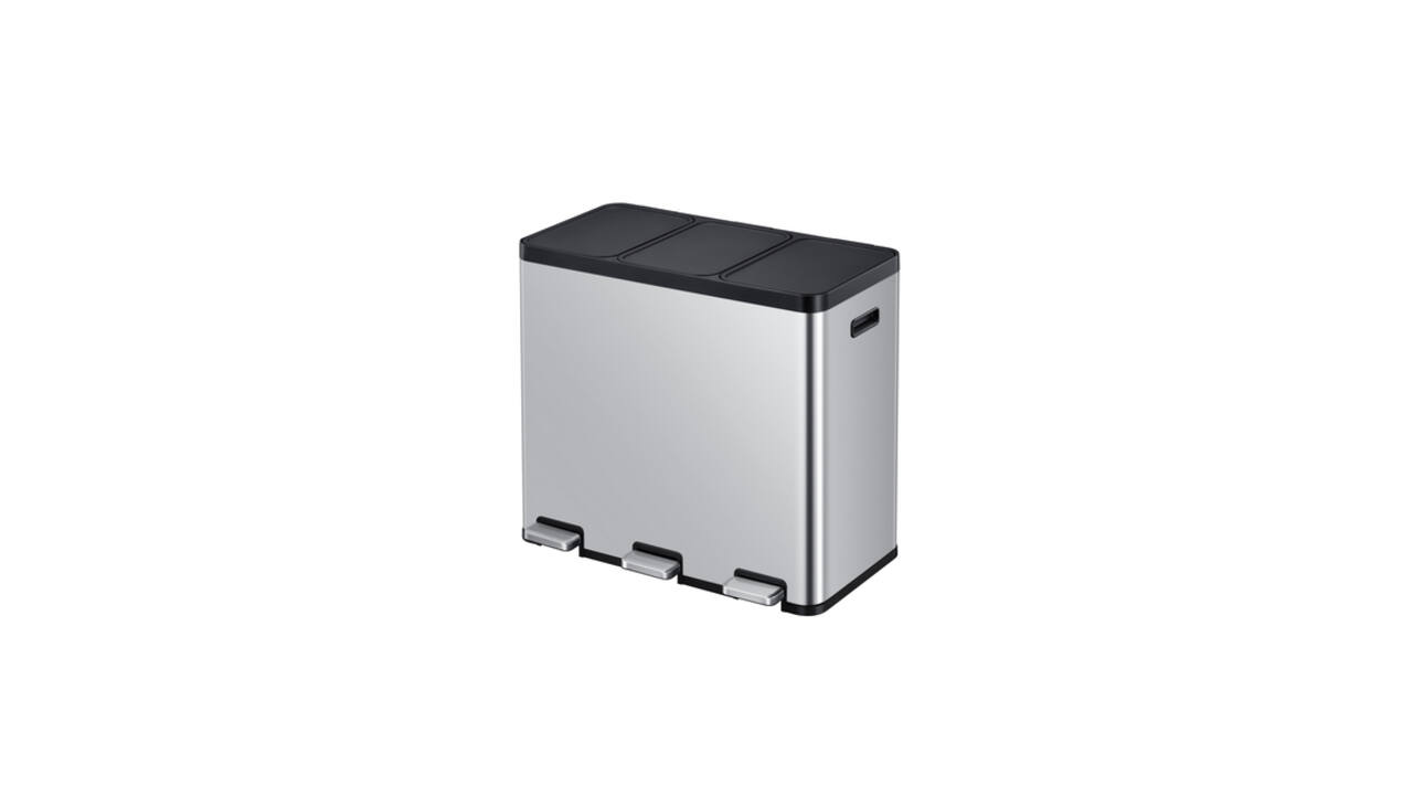 Pedaalemmer EKO Essential Recycler 3x20 liter rvs