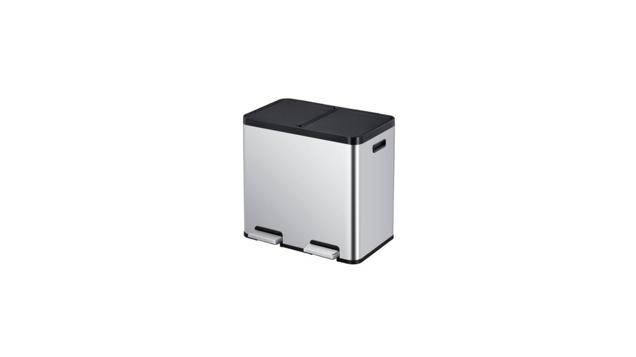 Pedaalemmer EKO Essential Recycler 2x22 liter rvs