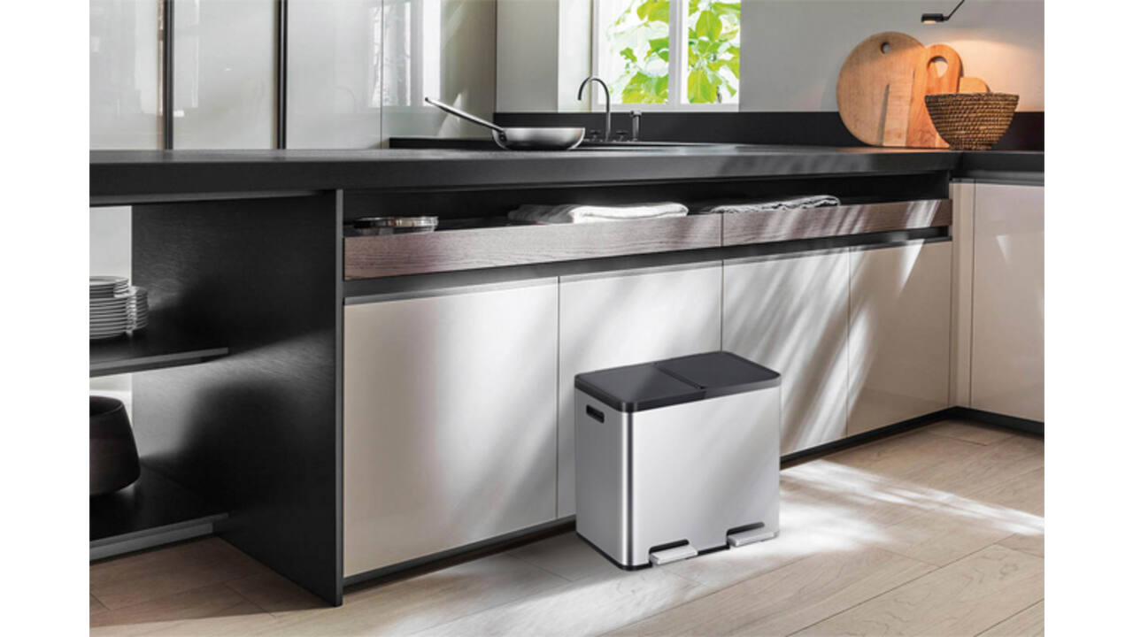 Pedaalemmer EKO Essential Recycler 2x22 liter rvs
