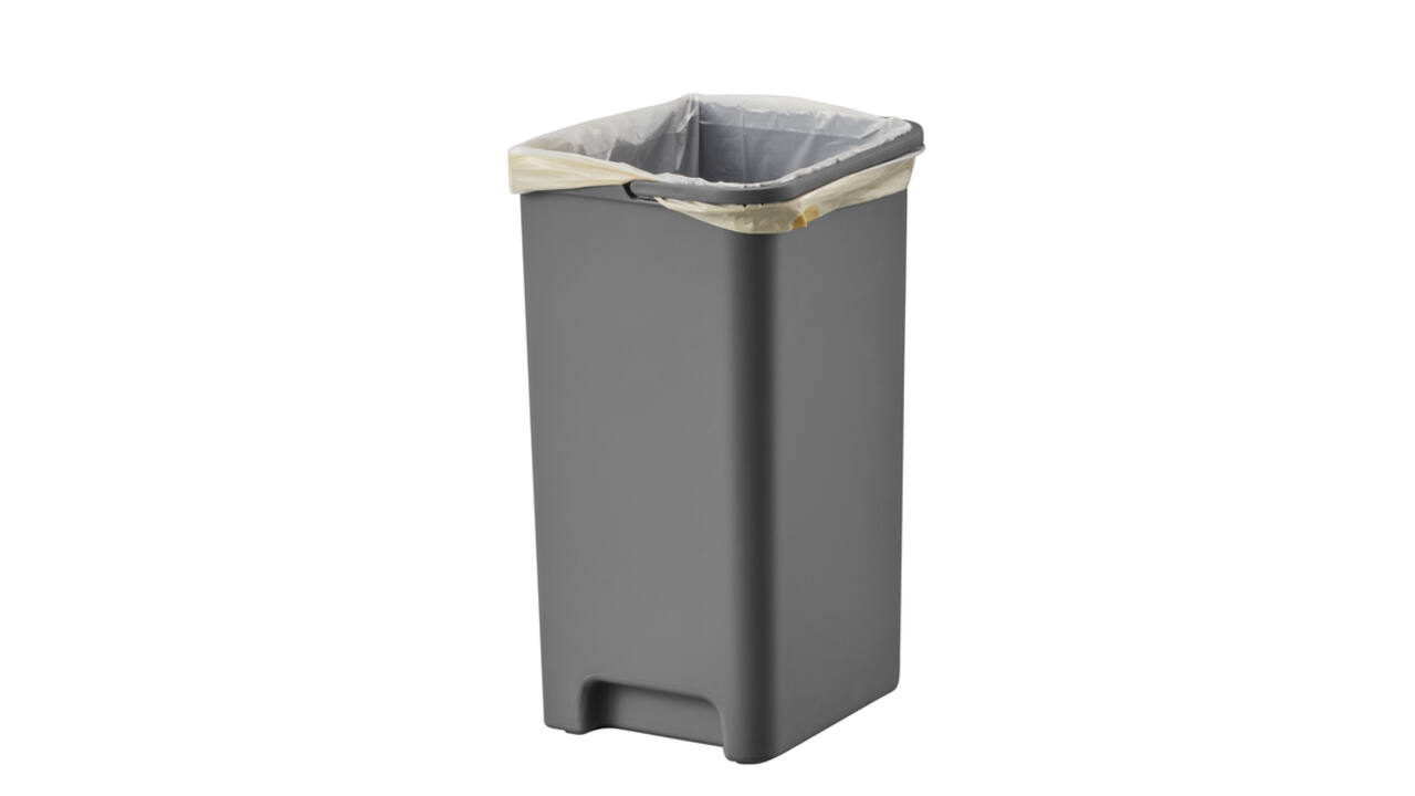 Pedaalemmer EKO Hana Duo Recycling 2x10 liter grijs wit