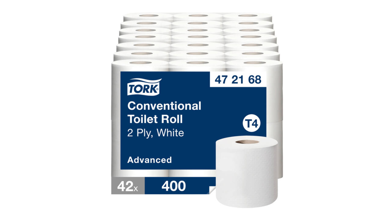 Toiletpapier Tork T4 Advanced 2-laags 400 vel wit 472168