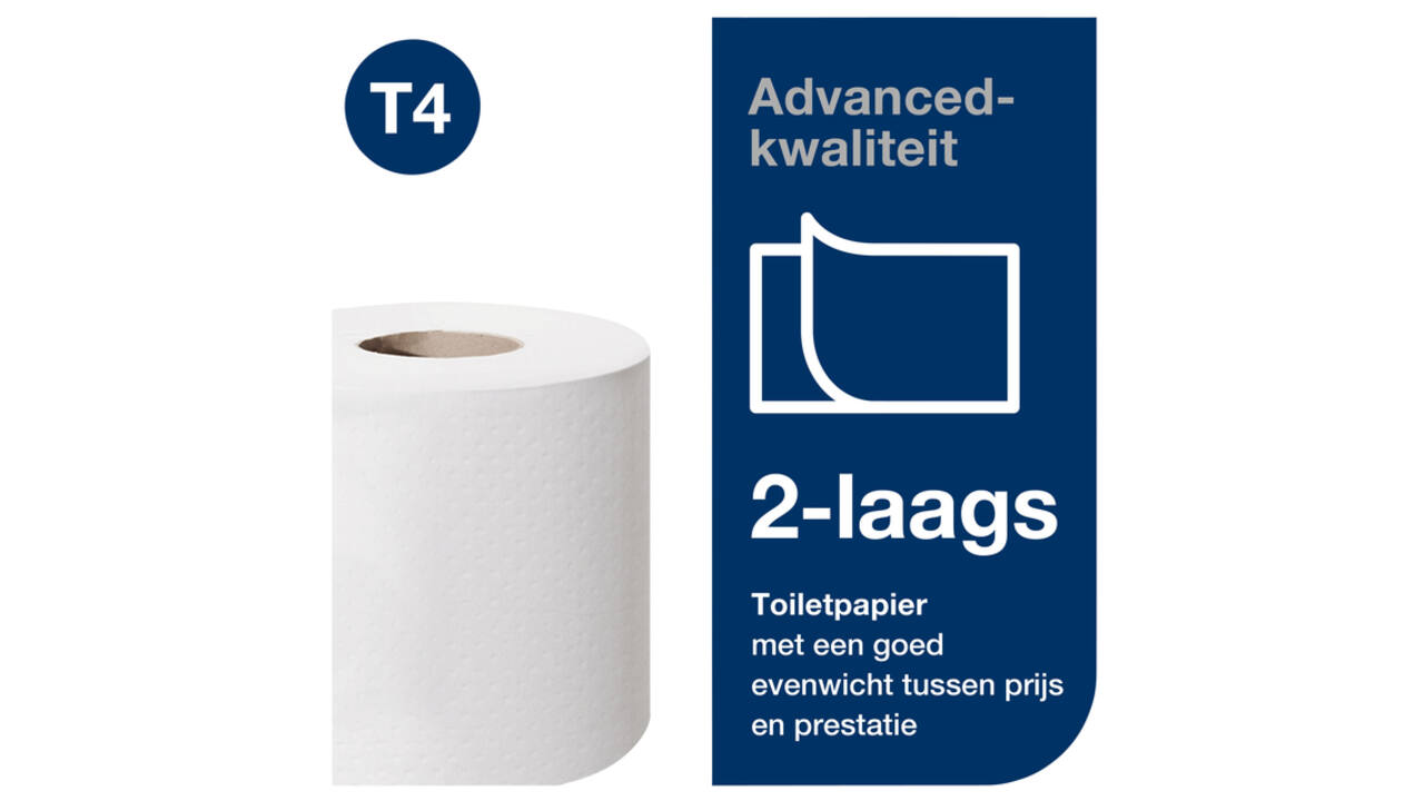 Toiletpapier Tork T4 Advanced 2-laags 200 vel wit 472161