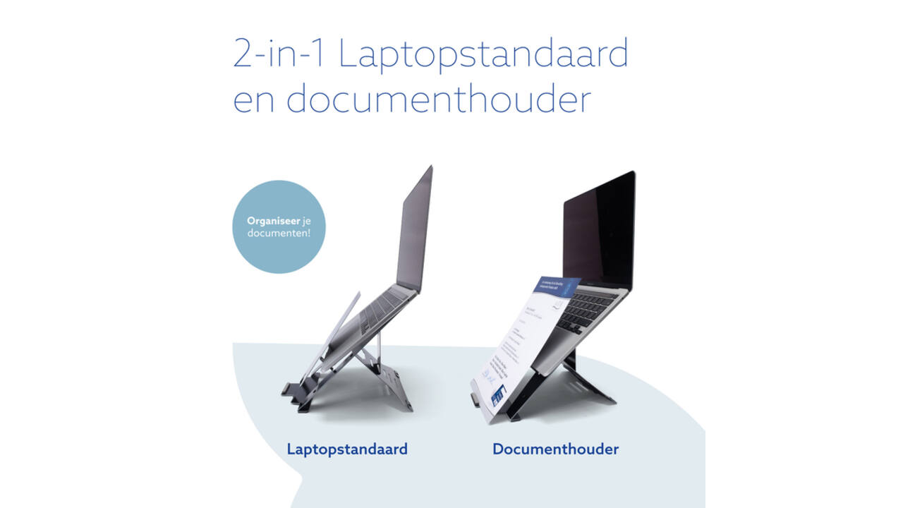 Laptopstandaard R-Go Riser Documenthouder