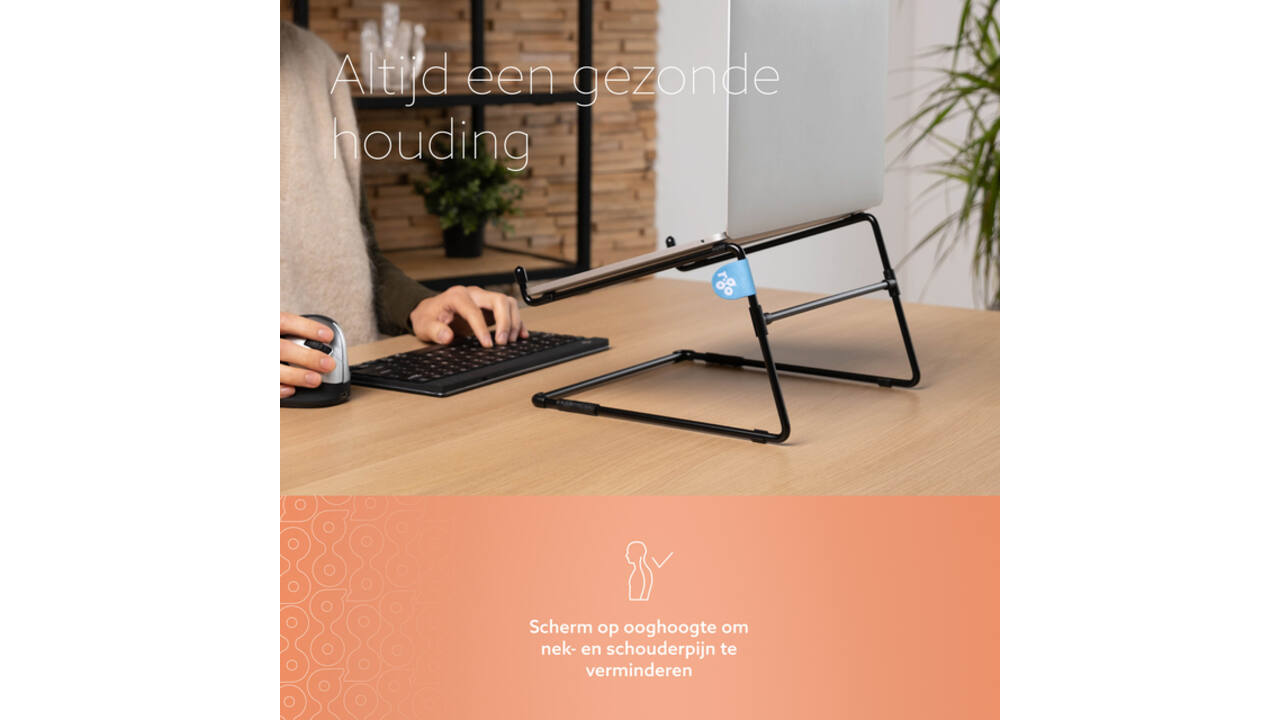 Laptopstandaard R-Go Office Zwart