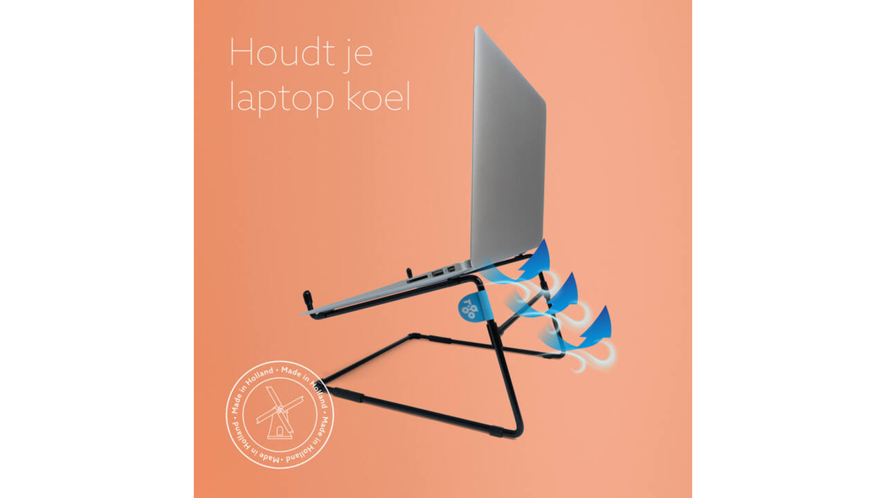 Laptopstandaard R-Go Office Zwart