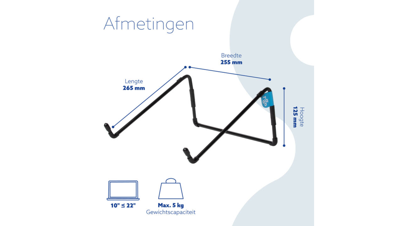 Laptopstandaard R-Go Travel Zwart