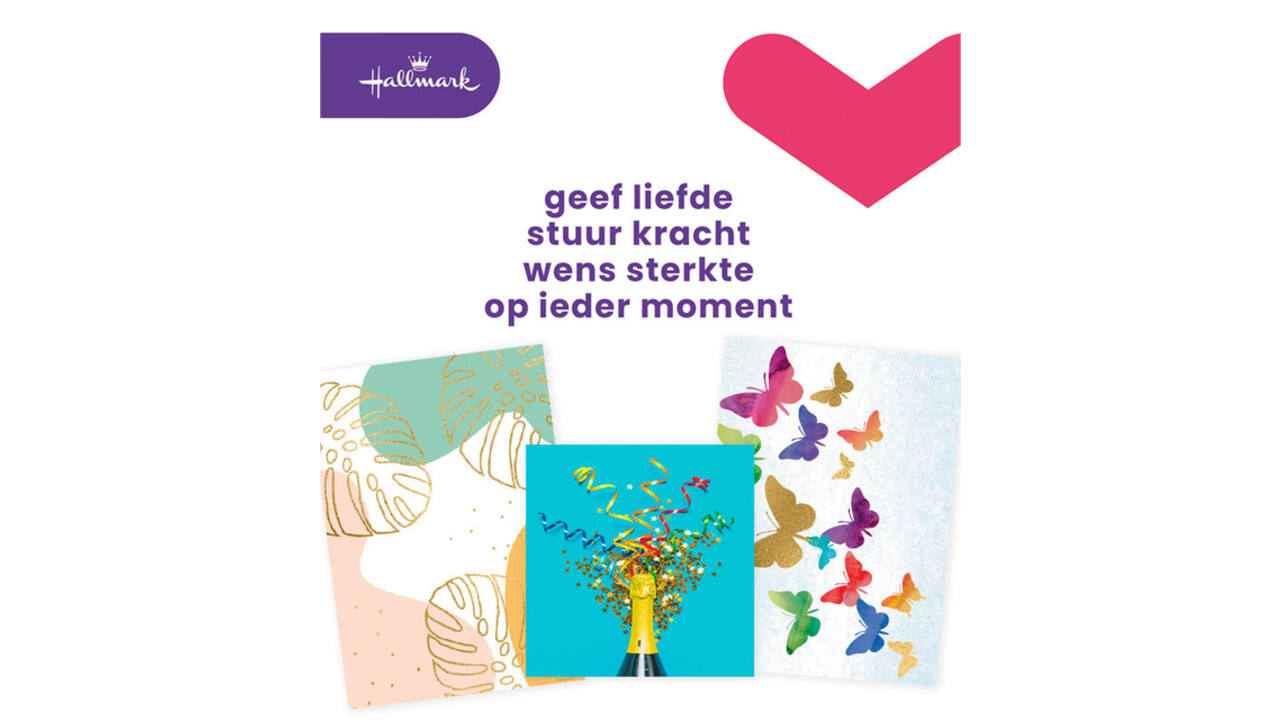 Wenskaart Hallmark Business Box zonder tekst navulset à 8 stuks