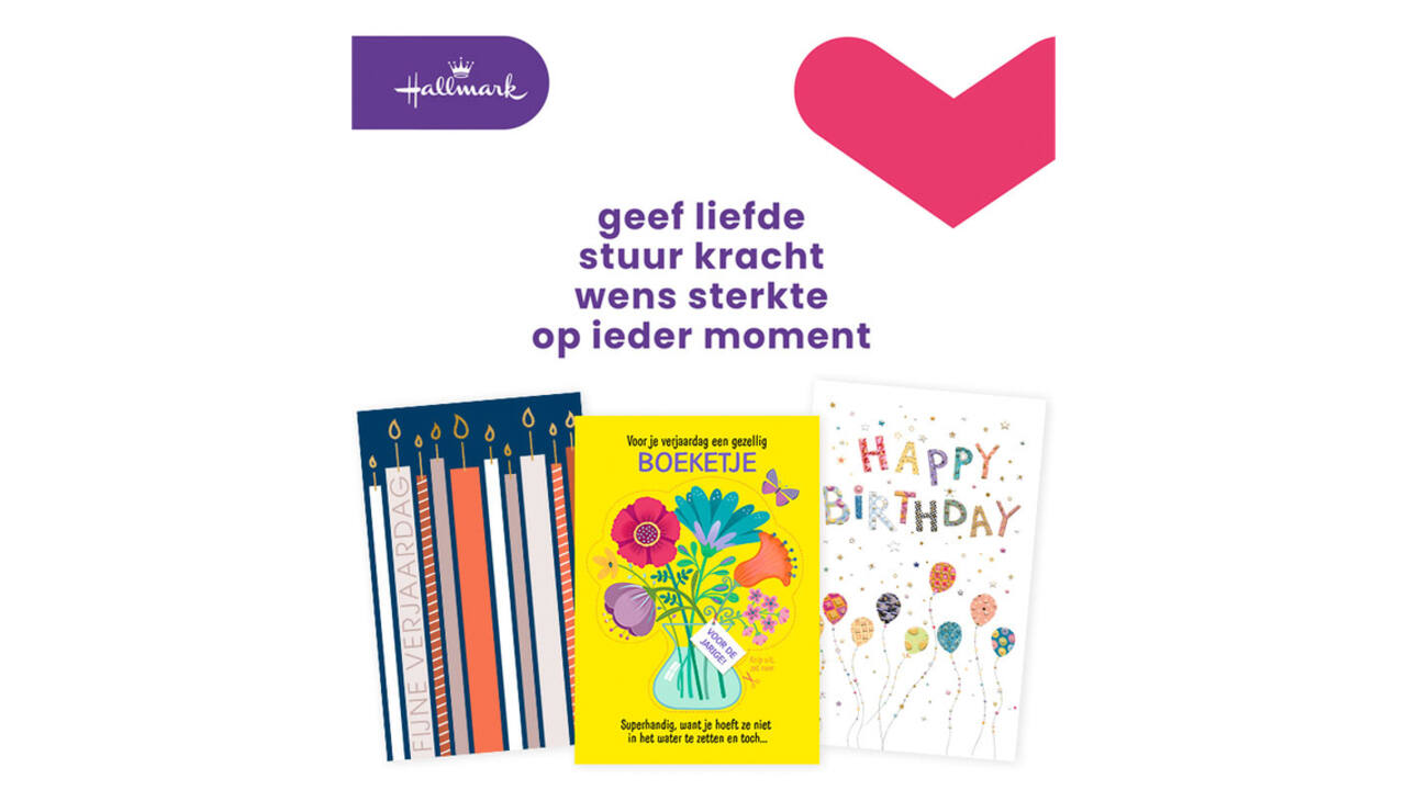 Wenskaart Hallmark Business Box verjaardag navulset à 12 stuks
