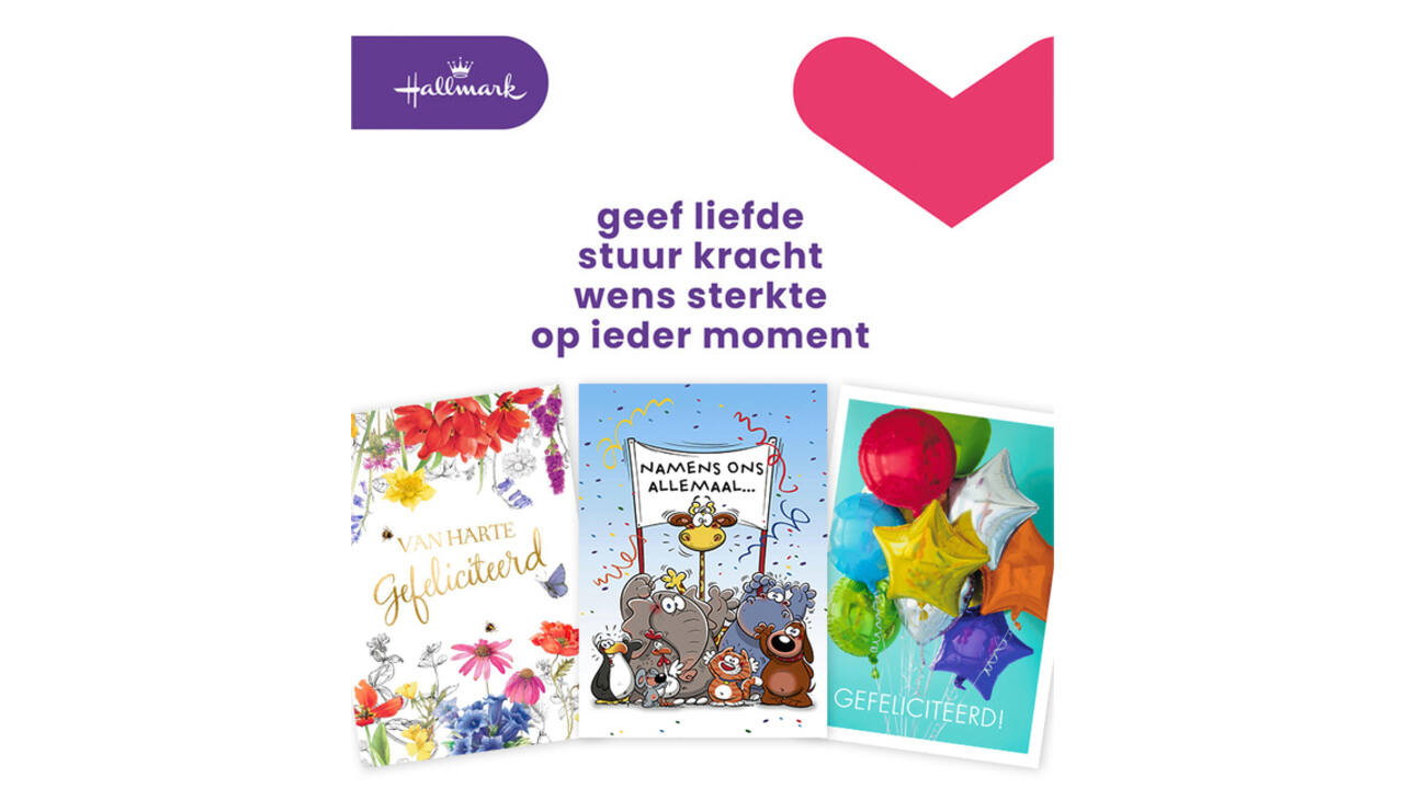 Wenskaart Hallmark Business Box verjaardag A4 navulset à 8 stuks