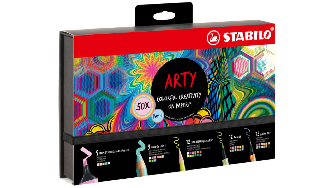 Creative set Stabilo 77/6 Arty colorful creative pastel mix 50 stuks
