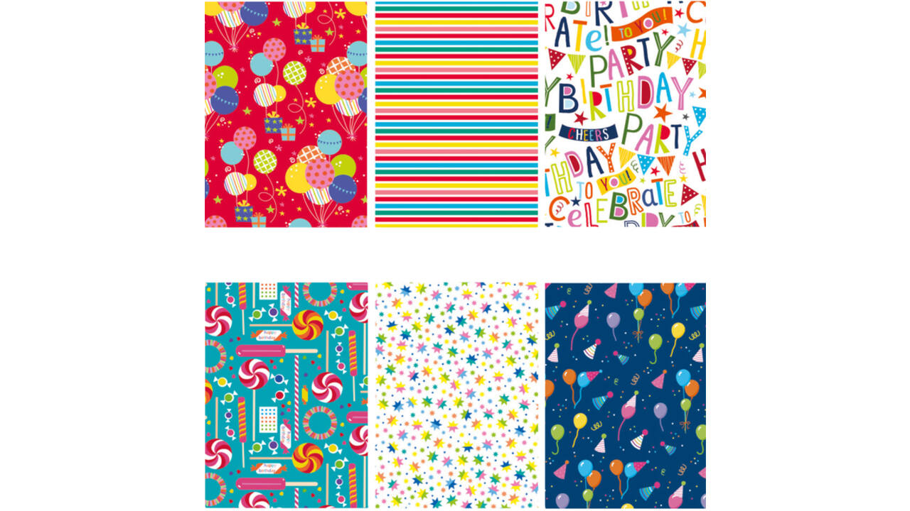 Inpakpapier IG Group Party 200x70cm assorti