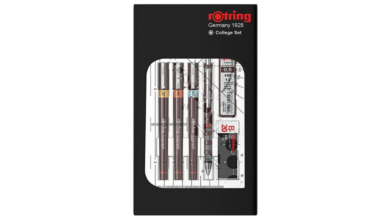 Tekenset rOtring Isograph 7-delig