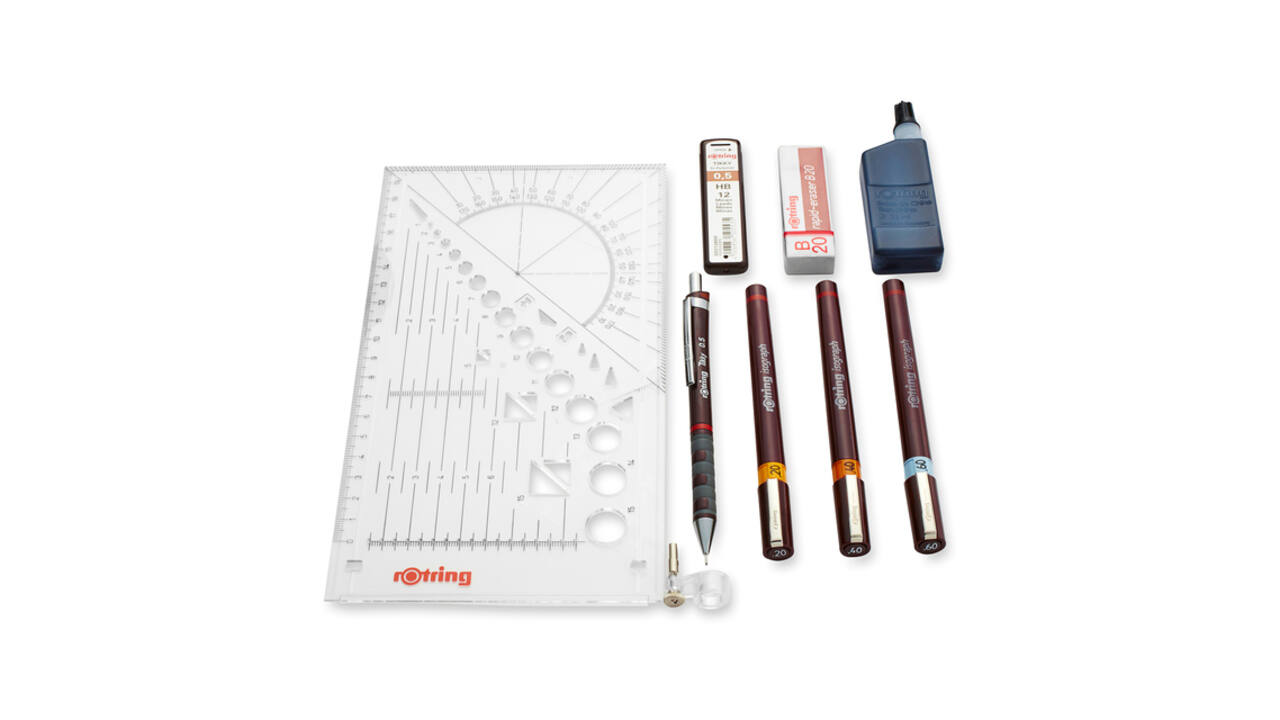 Tekenset rOtring Isograph 7-delig