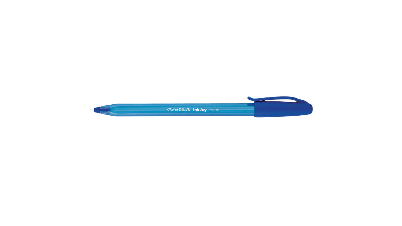 Balpen Paper Mate Inkjoy 100 ultrafijn blauw