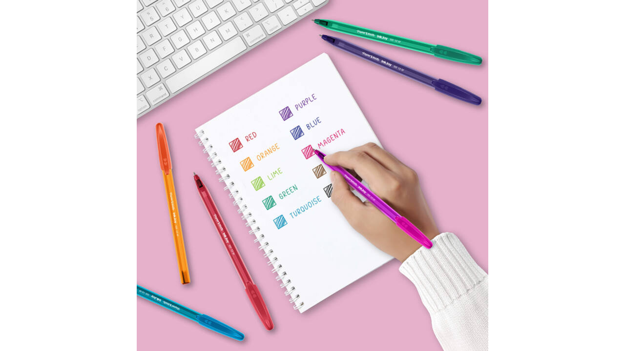 Balpen Paper Mate Inkjoy 100 ultrafijn blauw