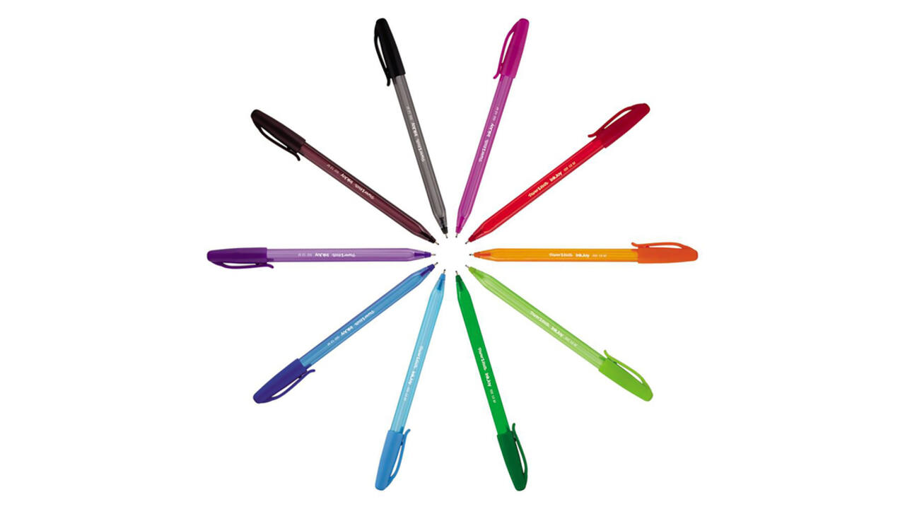 Balpen Paper Mate Inkjoy 100 ultrafijn blauw