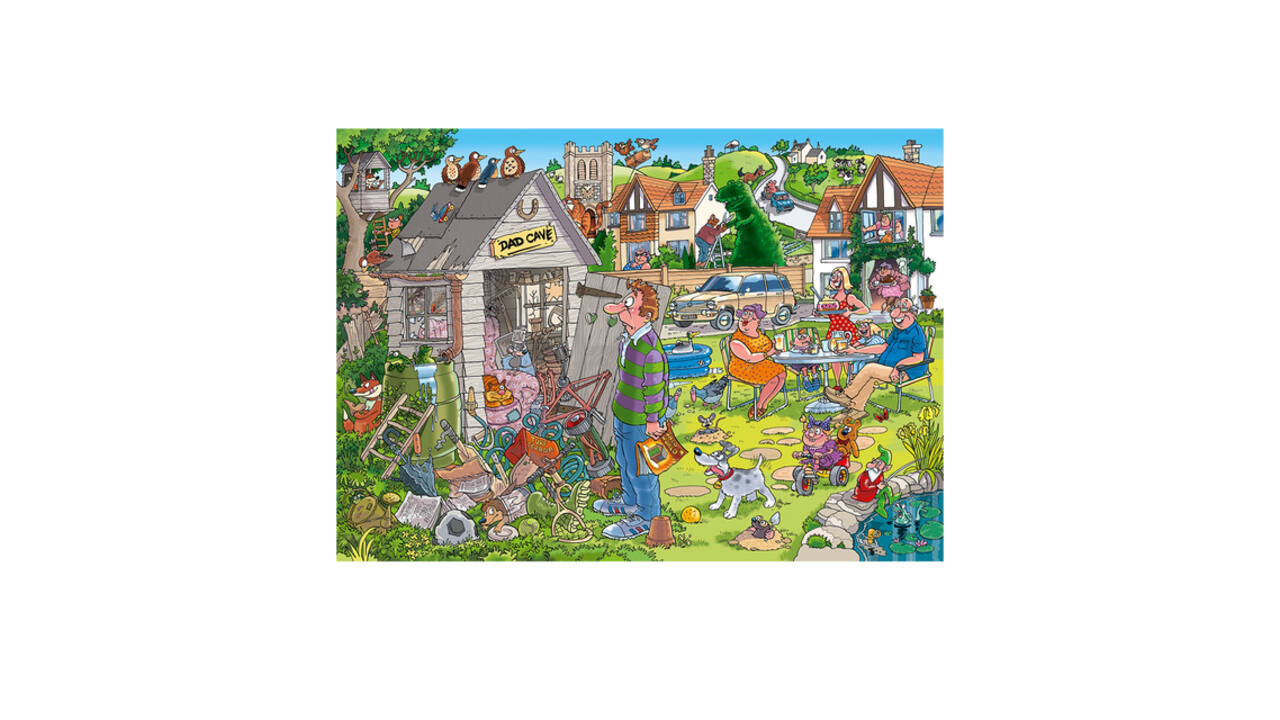 Puzzel Wasgij Destiny 28 De Mancave Van Pa! 1000 stukjes
