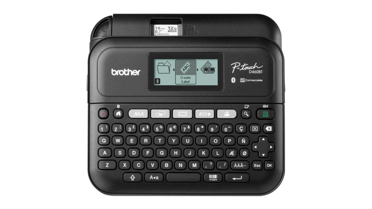 Labelprinter Brother P-touch TZe PT-D460BT desktop qwerty 18mm zwart in koffer