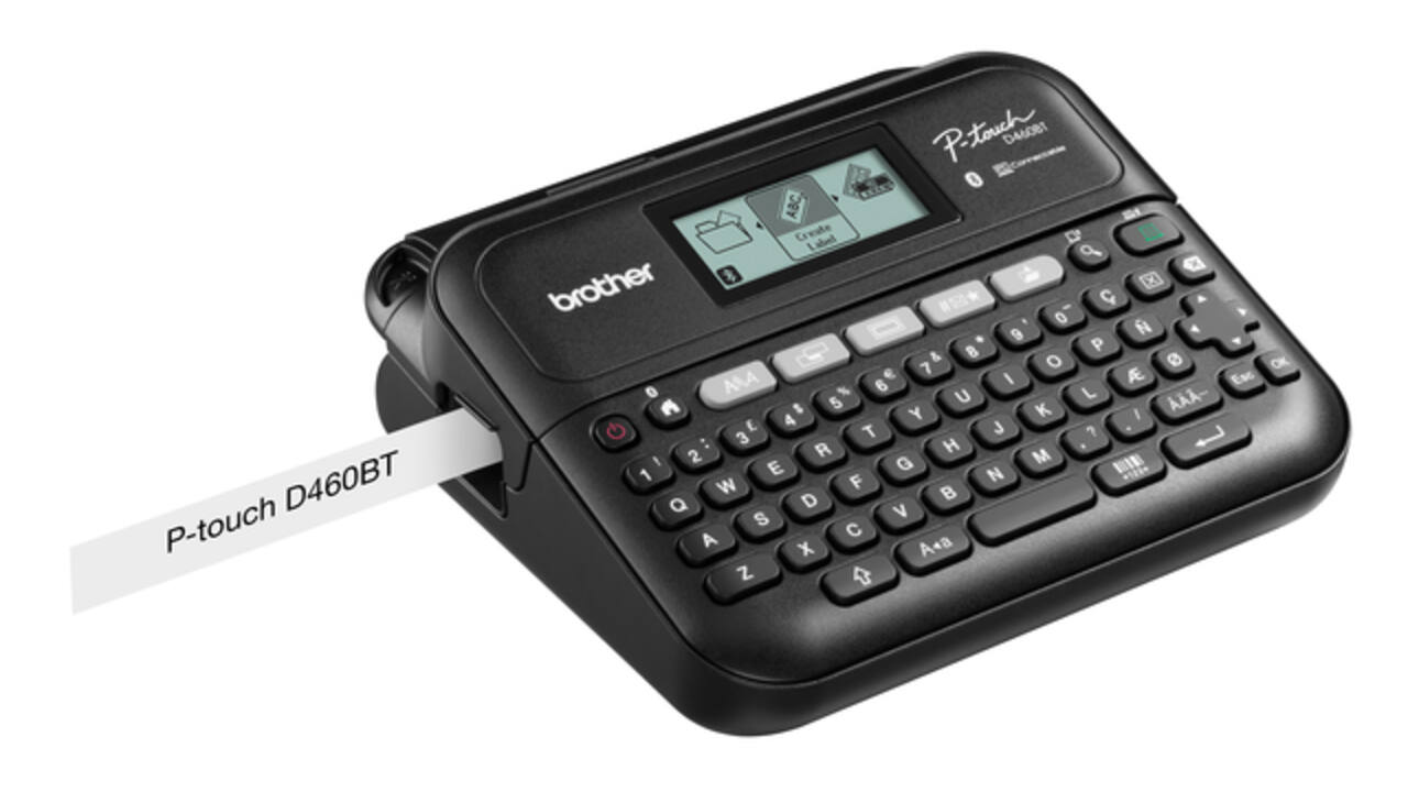 Labelprinter Brother P-touch TZe PT-D460BT desktop qwerty 18mm zwart in koffer