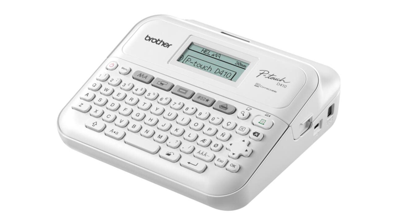 Labelprinter Brother P-touch TZe PT-D410 desktop qwerty 18mm wit in koffer