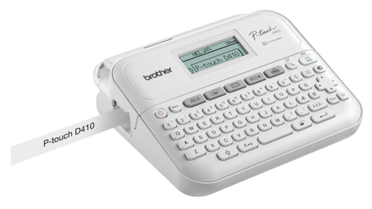 Labelprinter Brother P-touch TZe PT-D410 desktop qwerty 18mm wit in koffer