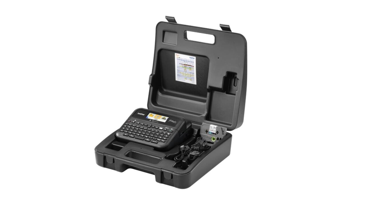 Labelprinter Brother P-touch TZe PT-D610BT desktop qwerty 24mm zwart in koffer