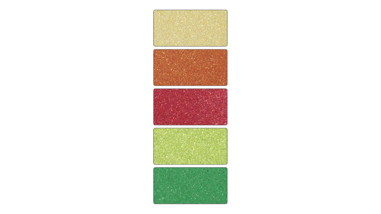 Glitterkarton Folia 50x70cm 300gr 5 vel oriental assorti