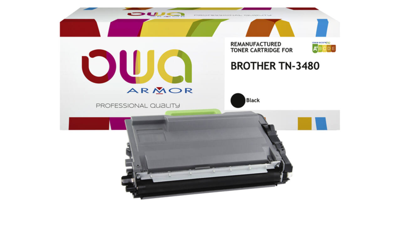 Toner OWA alternatief tbv Brother TN-3480BK zwart