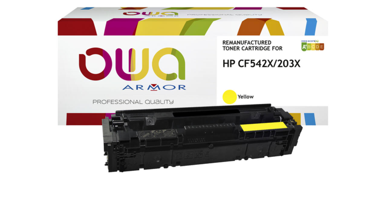 Tonercartridge OWA alternatief tbv HP CF542X geel