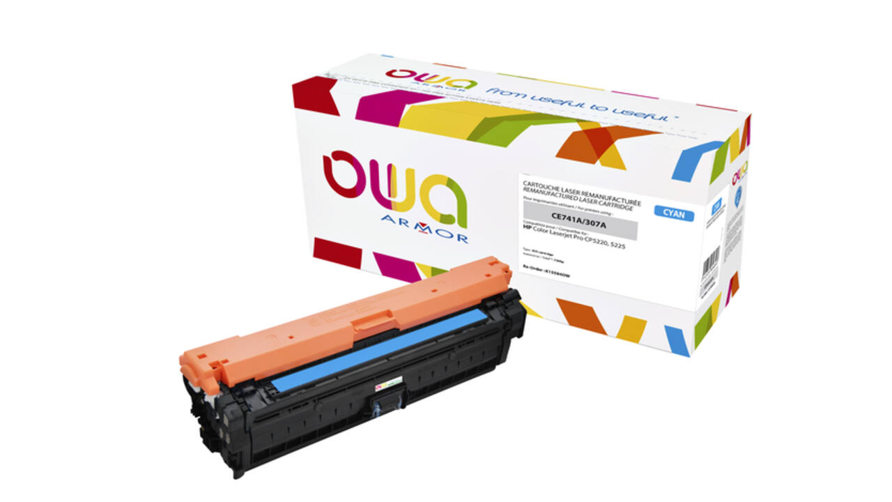 Tonercartridge OWA alternatief tbv HP CE741A blauw