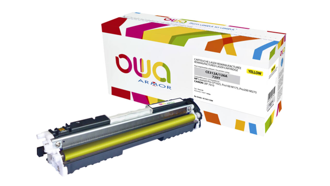 Tonercartridge OWA alternatief tbv HP CE312A geel