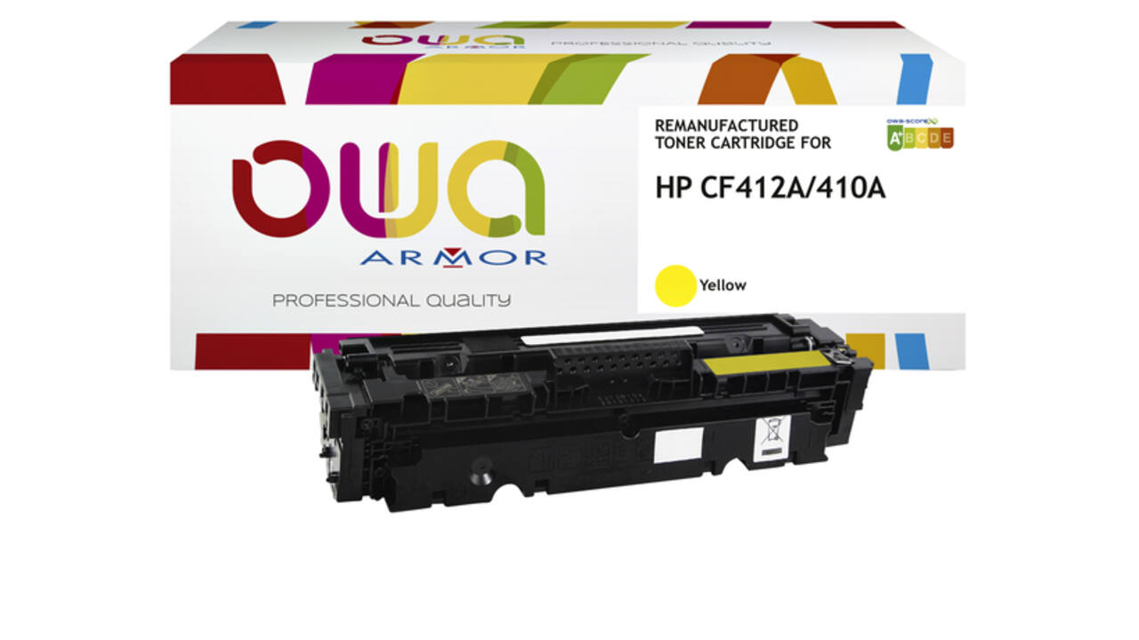Tonercartridge OWA alternatief tbv HP CF412A geel