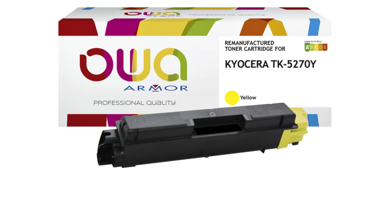 Toner OWA alternatief tbv Kyocera TK-5270Y geel
