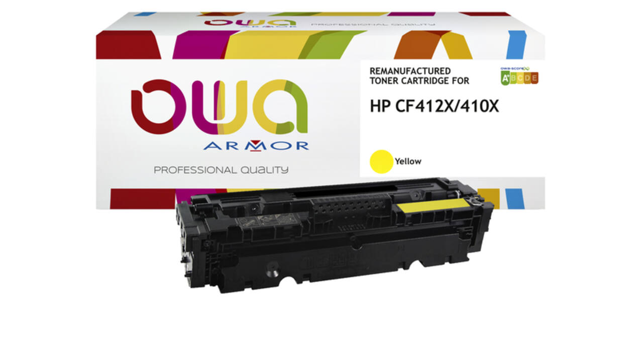 Tonercartridge OWA alternatief tbv HP CF412X geel