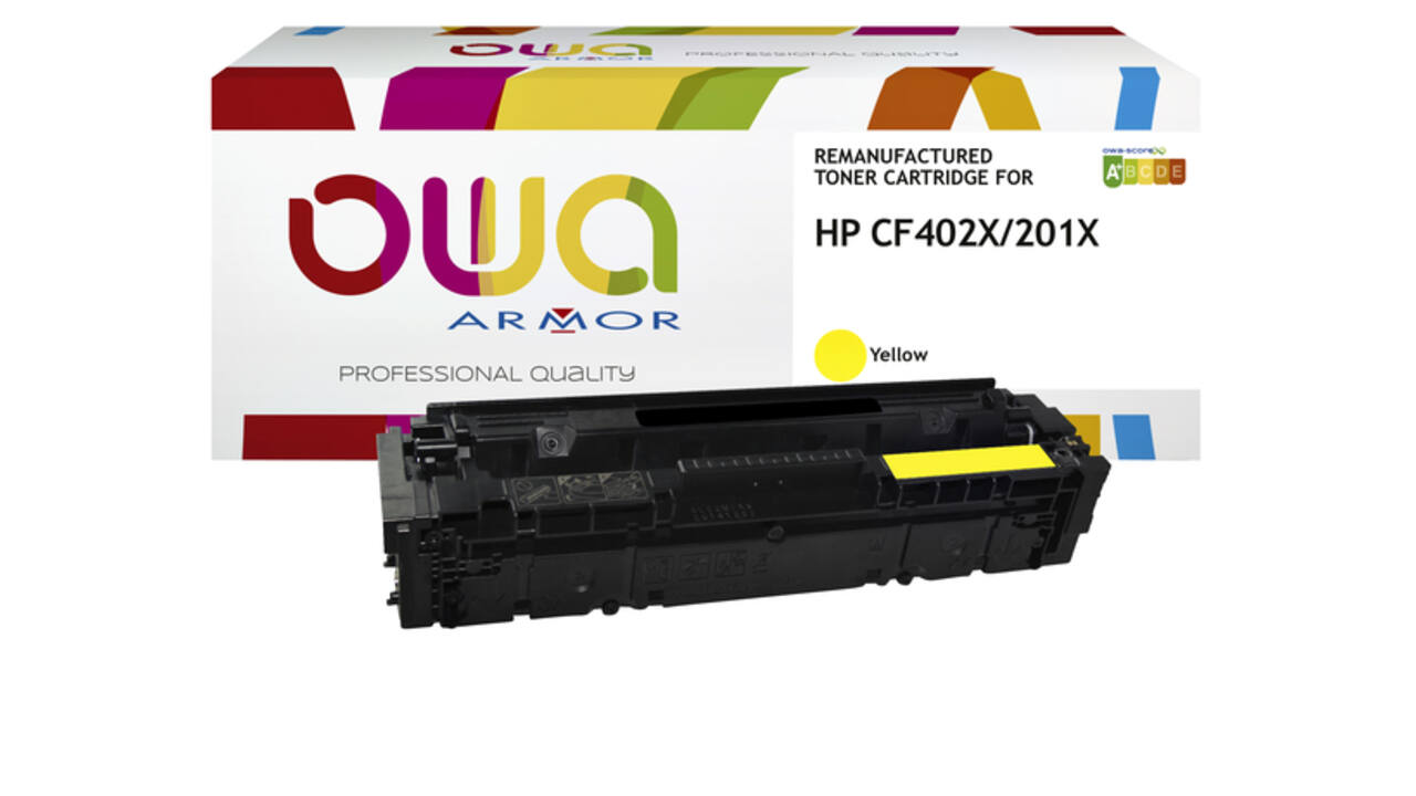 Tonercartridge OWA alternatief tbv HP CF402X geel