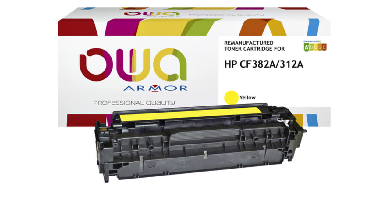 Tonercartridge OWA alternatief tbv HP CF382A geel