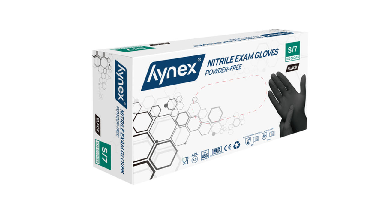 Handschoen Hynex nitril S zwart 3.5g pak à 100 stuks
