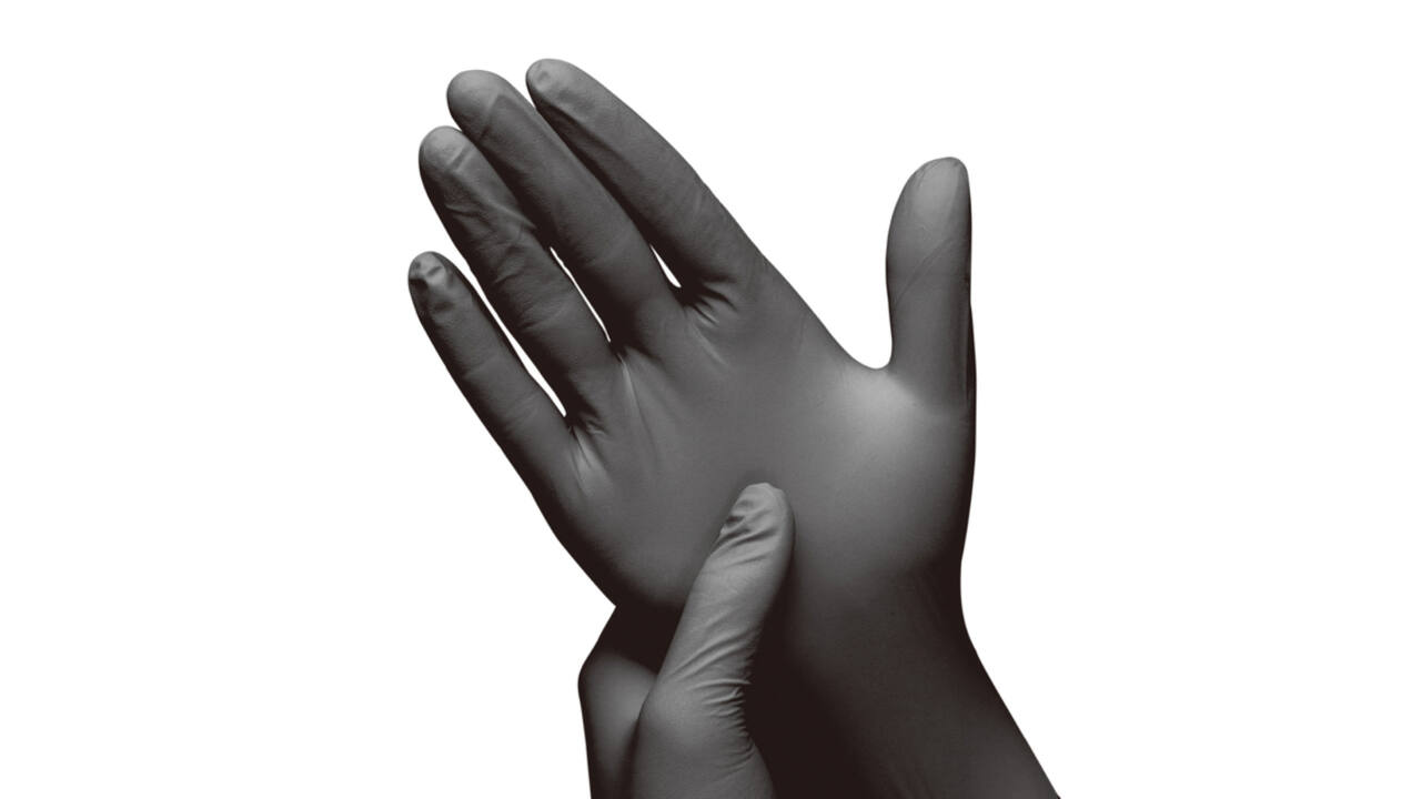 Handschoen Hynex nitril S zwart 3.5g pak à 100 stuks