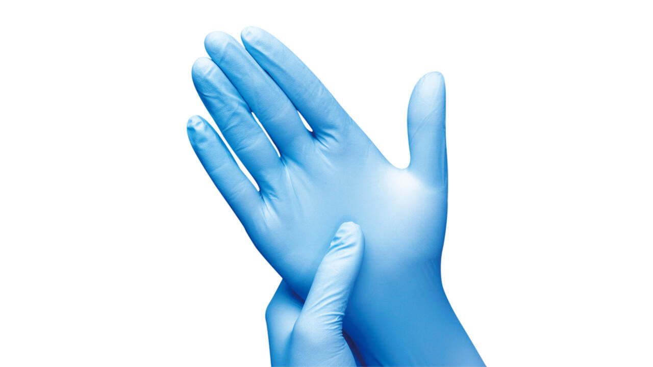 Handschoen Hynex nitril L blauw 3.5g pak à 100 stuks