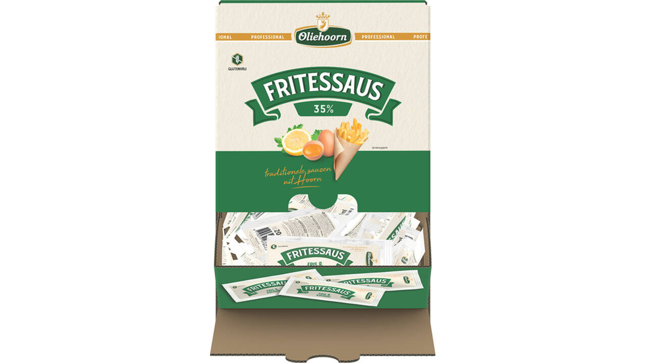 Fritessaus Oliehoorn 35% glutenvrij sachet 198x20ml