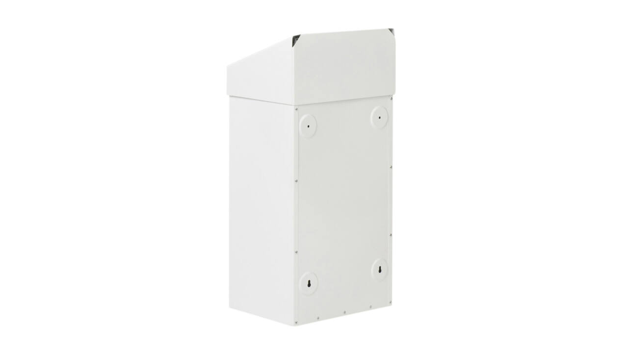 Afvalbak Vepa Bins met pushdeksel 50 liter metaal wit