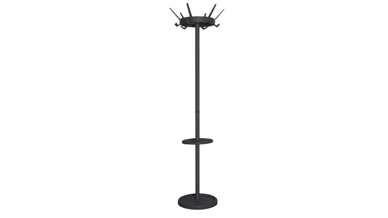 Kapstok Vepa Bins Crown 18 haken staand zwart