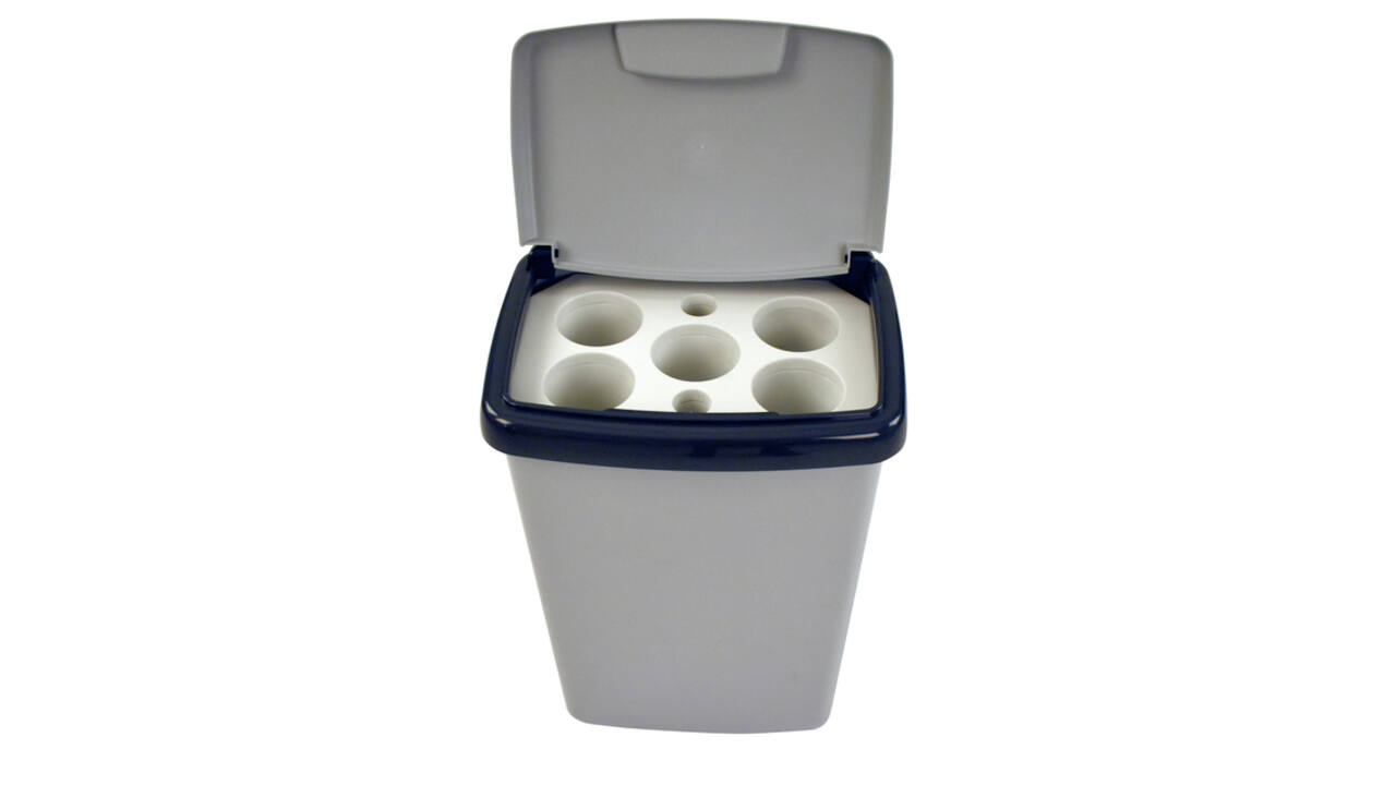 Afvalbak Vepa Bins bekerinzet 5-gaats 50 liter grijs