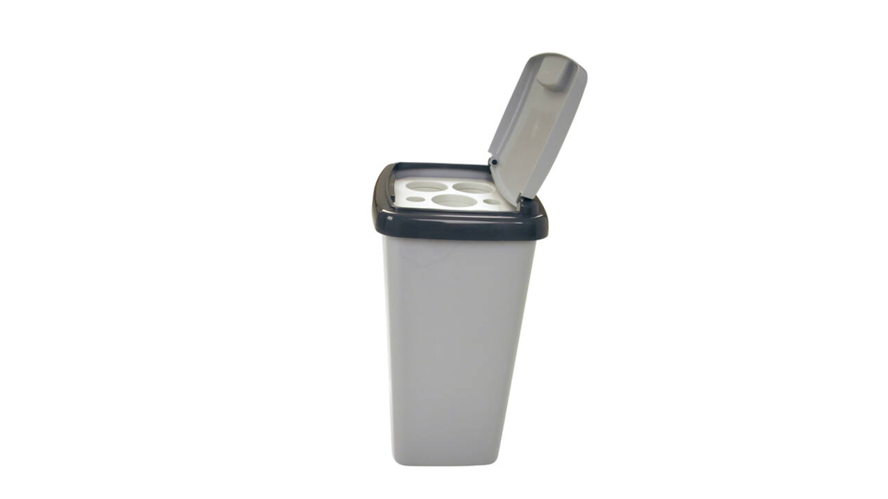 Afvalbak Vepa Bins bekerinzet 5-gaats 50 liter grijs