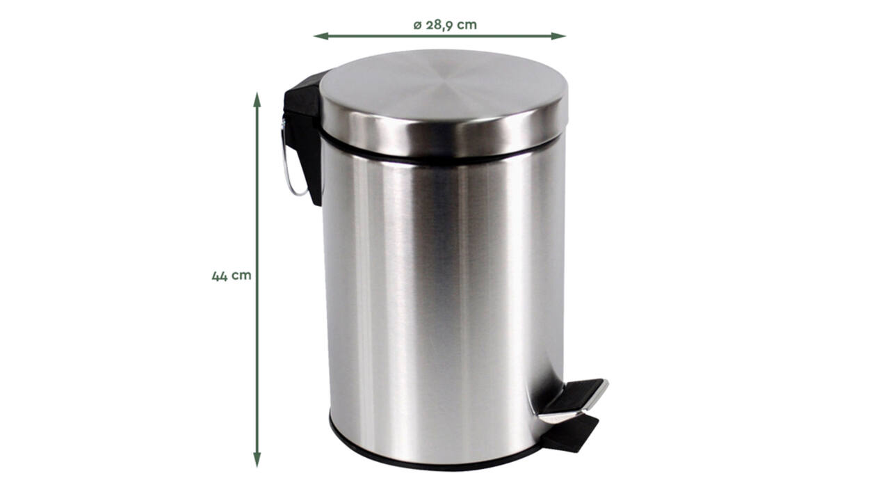 Pedaalemmer BRASQ 20 liter rvs